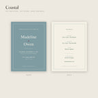 Coastal invitation on 14pt gloss, front and back