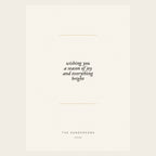 Headline Cheer flat holiday card back shown fully