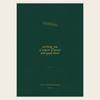 Pine Margin flat holiday card back shown fully