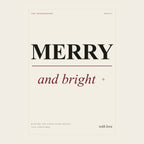 Merriweather folded holiday card front shown fully