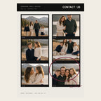 Contact Sheet folded holiday card front shown fully